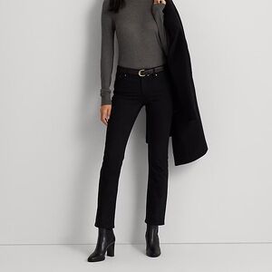 Ralph Lauren Women’s Black Straight Jeans Size 8 – Cotton Viscose Blend Denim